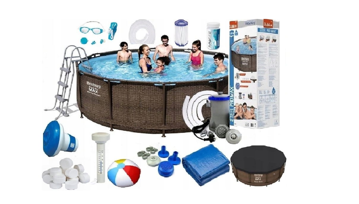 

Круглий каркасний басейн Bestway 56709 366 x 366 см