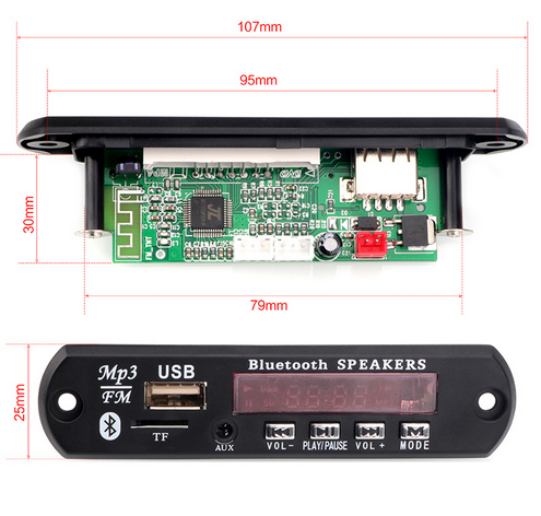 

ОРИГИНАЛ! Bluetooth Авто Модуль MP3 FM USB SD 3,7-5V мп3 FLAC Музцентр Декодер