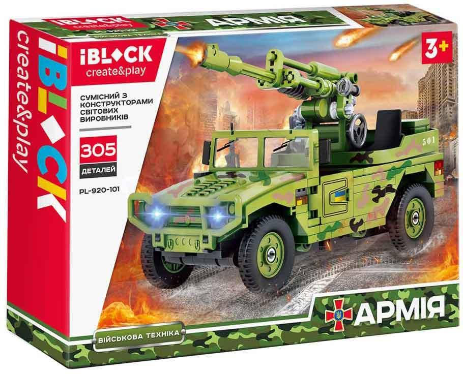 

Конструктор Военный Хаммер с пушкой IBLOCK PL-920-101, 305 дет. Лего