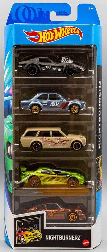 

Подарочный набор из 5 машинок Hot Wheels 5-Pack - 2021 Nightburnerz - HBL36. Mattel Оригинал.
