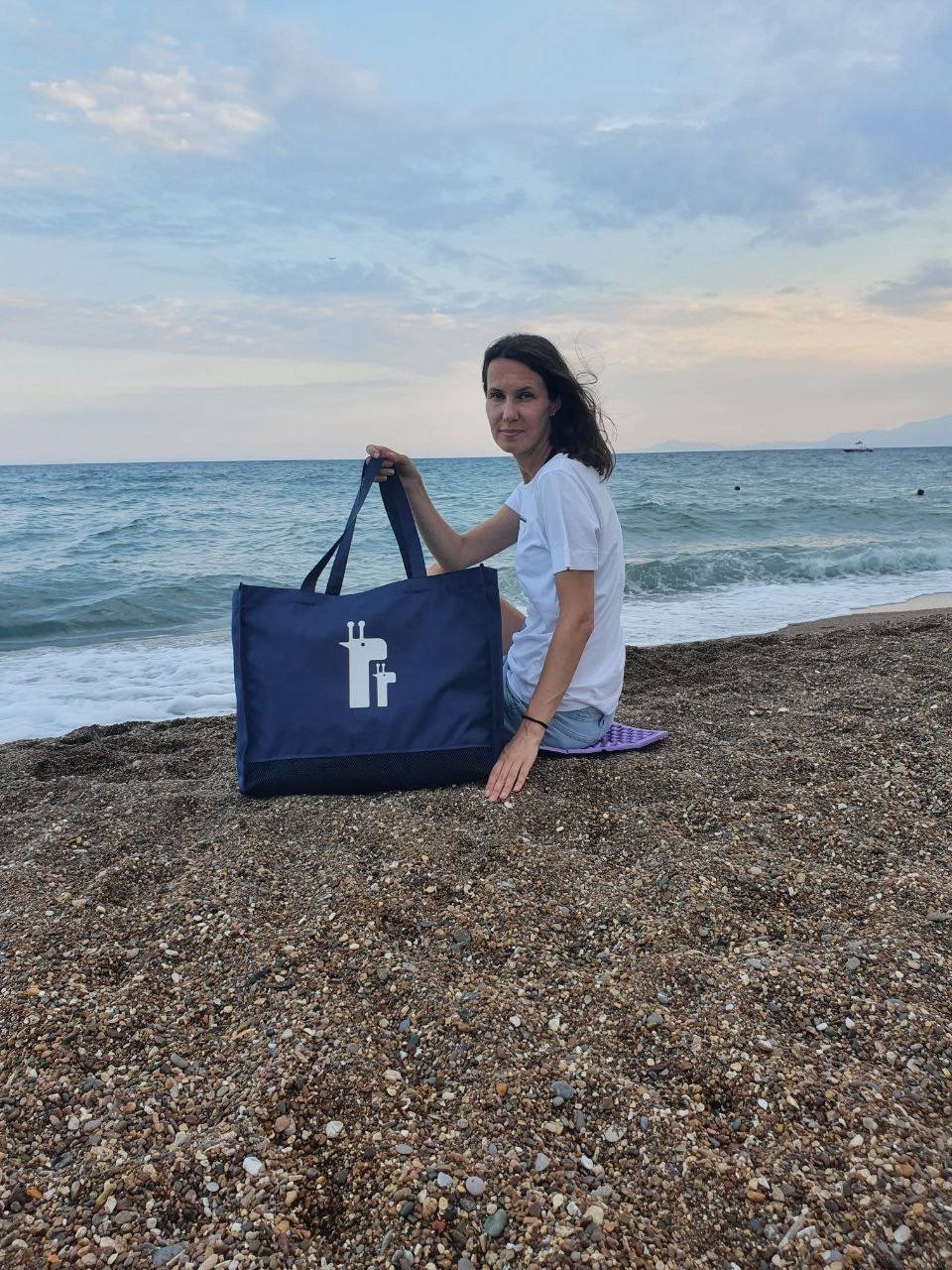 

Сумка для песочницы и пляжа с сетчатым дном и карманами, размер XL