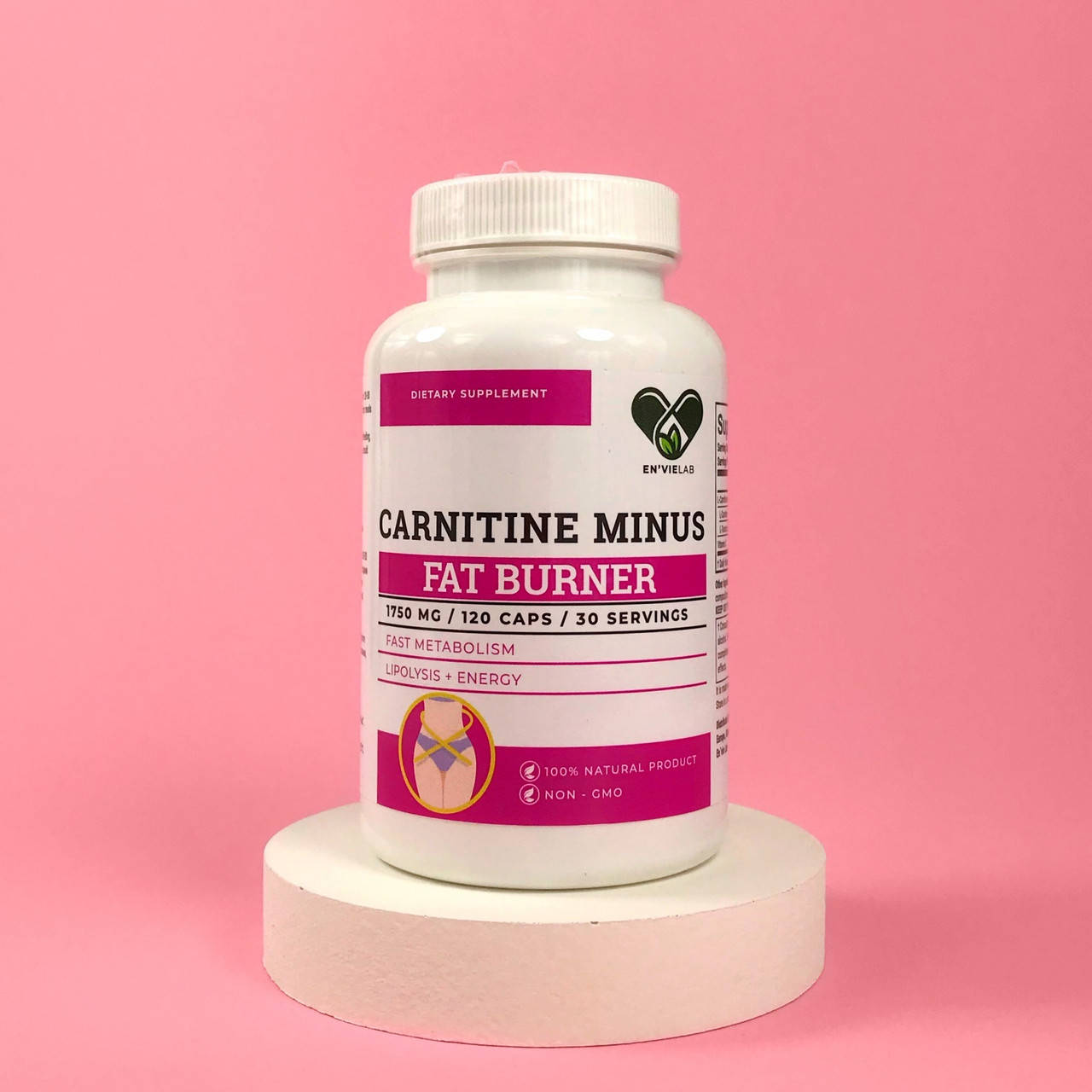 

Л-карнитин (L-Carnitine) EN`VIE LAB тартрат CARNIPURE 120 капс. Premium 1500 мг.