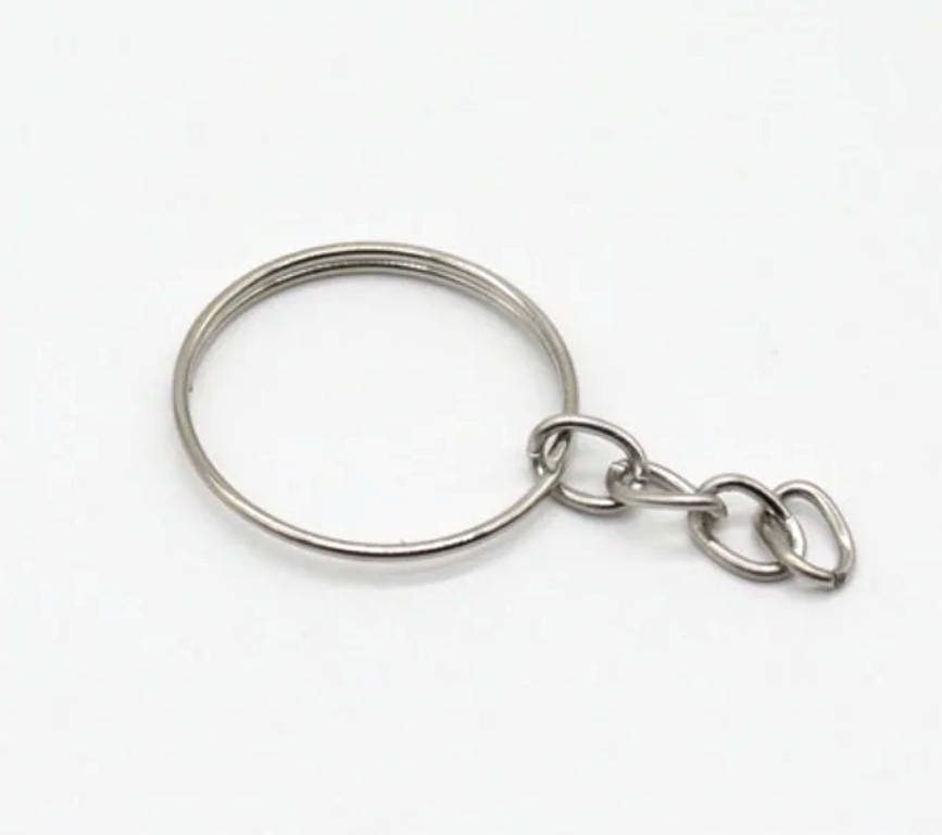 

Кольцо с цепочкой сталь 21 мм основа для брелка