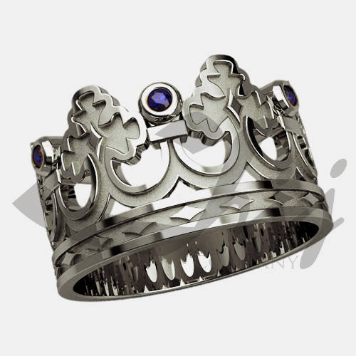 

Серебряное кольцо Корона 3593