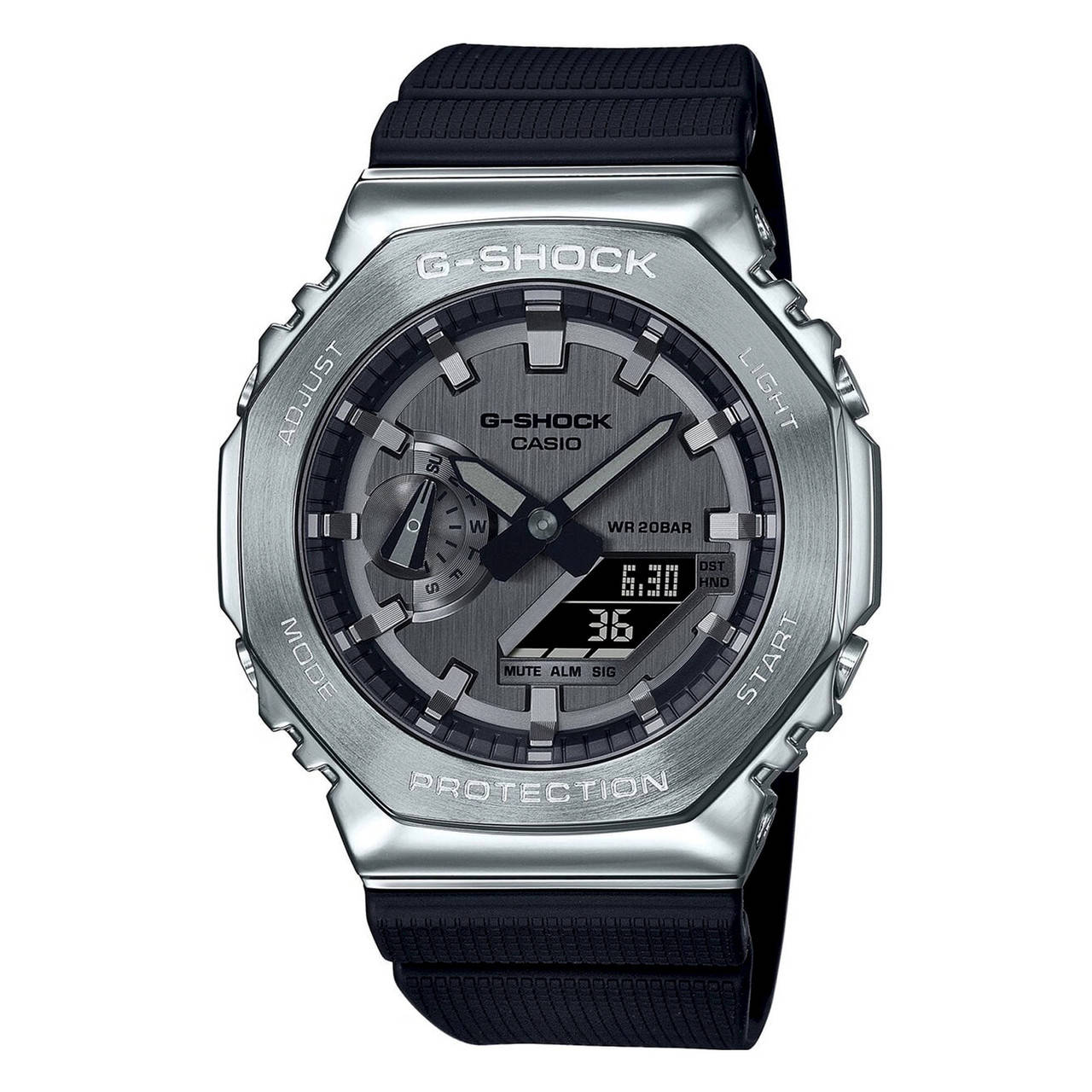 

Casio G-Shock GM-2100-1AER OAK мужские наручние часи оригинал стальной корпус