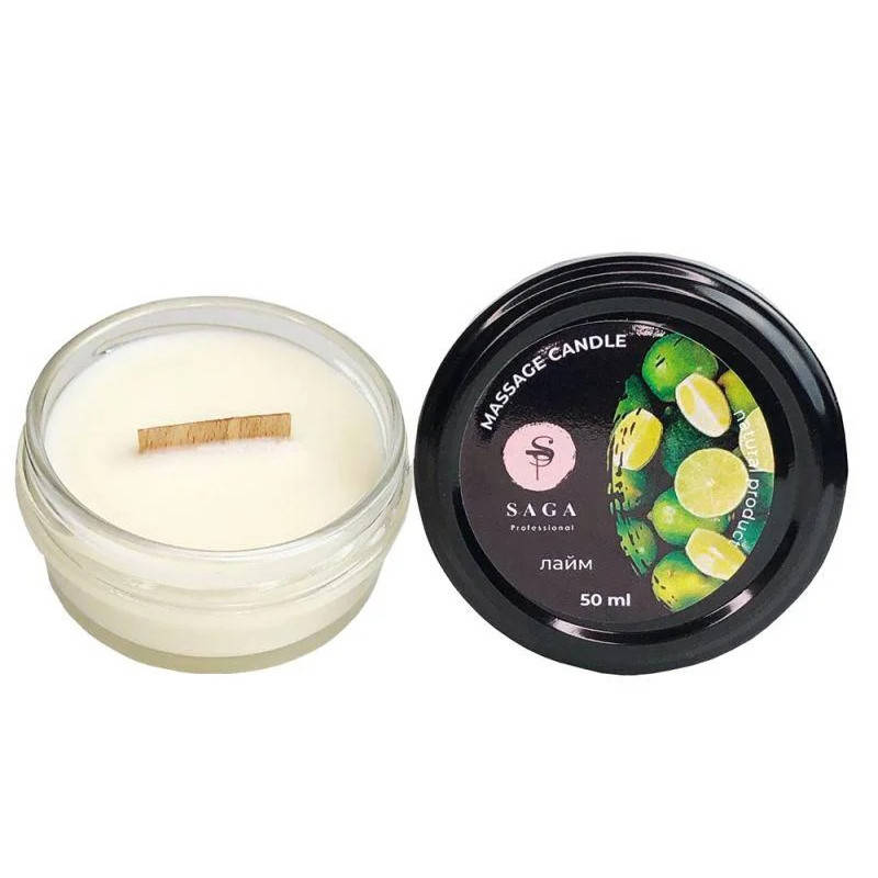 

Свеча массажная Saga Massage Candle - лайм, 50 мл