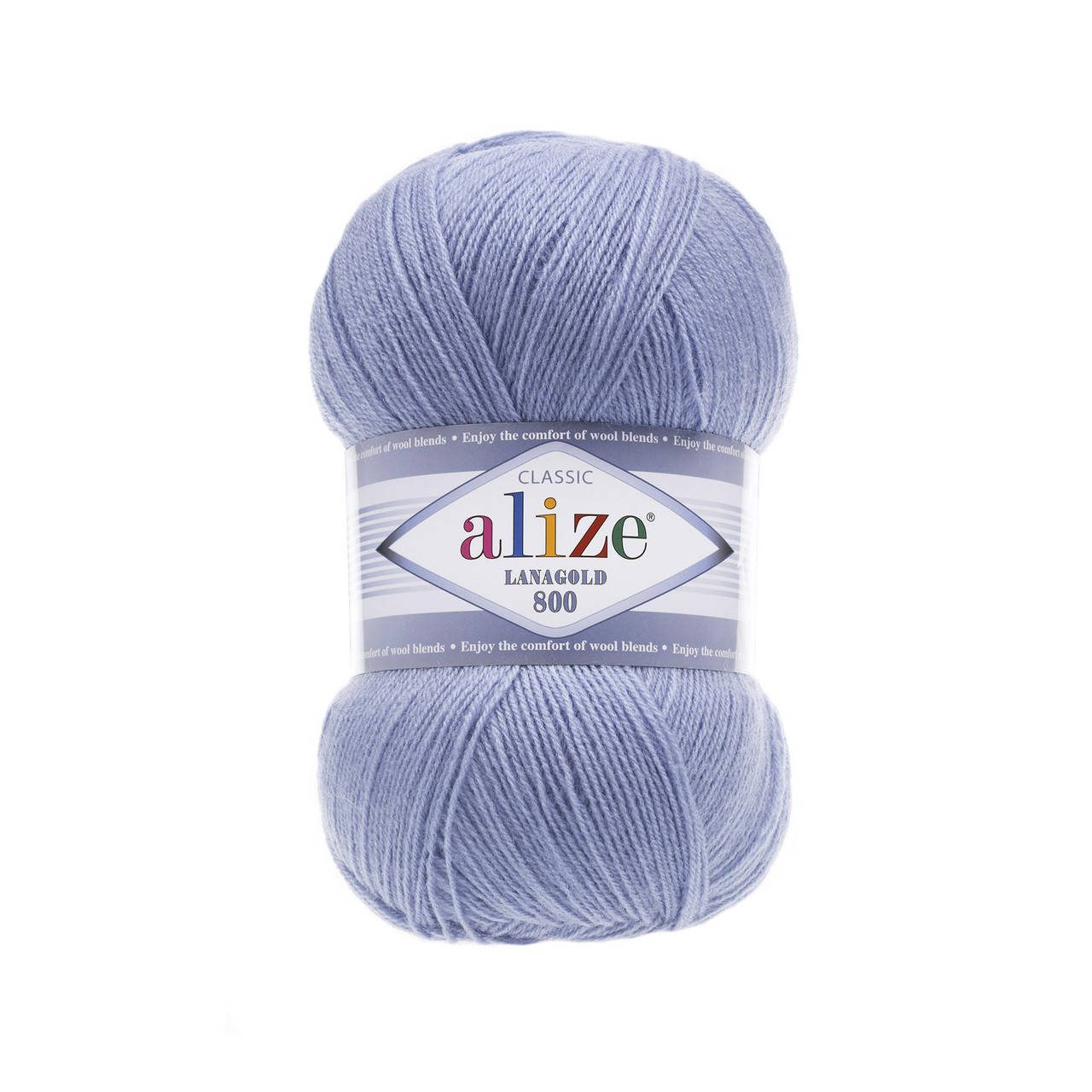 

Пряжа полушерстяная Alize Lanagold 800 Ализе Ланаголд 800, 49% Шерсть - 51% Акрил, Турция 40- голубой