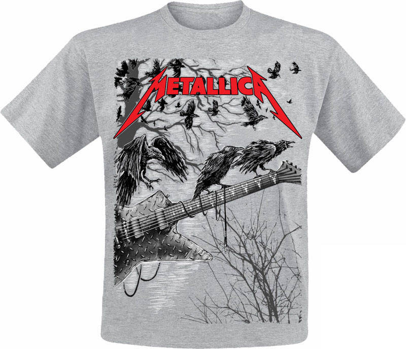 

Футболка Metallica (guitar with ravens (меланж)), Размер XXL