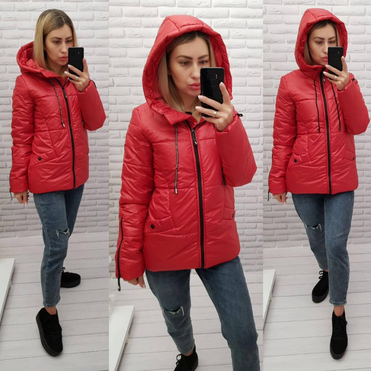 

Куртка женская ДЕМИ арт. 416 цвет КРАСНЫЙ 46