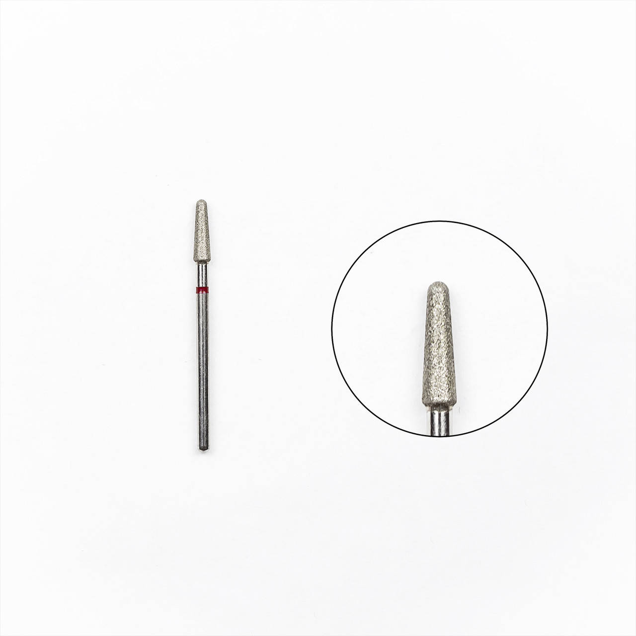 

Алмазная фреза "закругленный конус" красная насечка, 3 мм