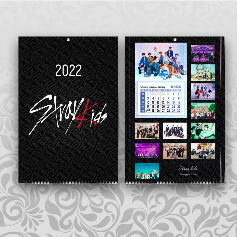 

Календарь Stray Kids 2022 А3 настенный перекидной