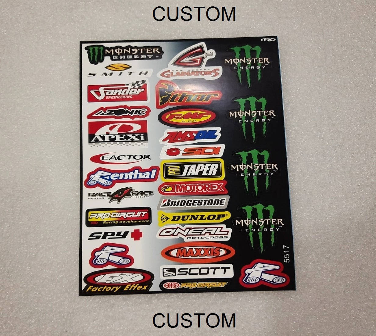 

Наклейки на планшете "Monster" набор 30шт (20х25см)