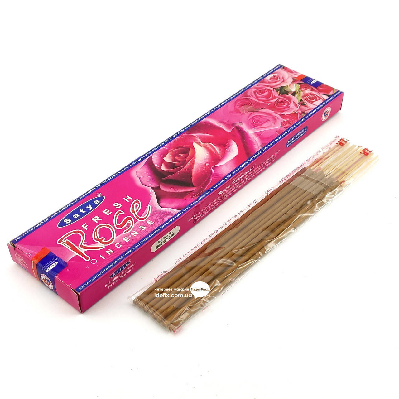 

Благовоние Fresh Rose Satya 20 грамм. Аромапалочки Свежая роза (29303)