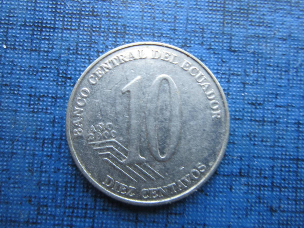 

Монета 10 сентаво Эквадор 2000