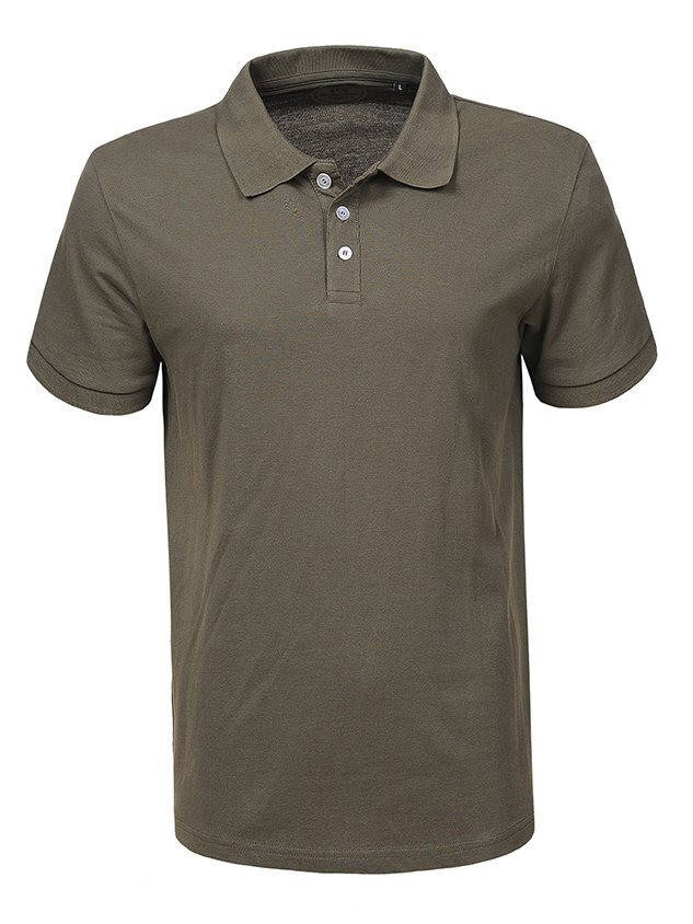 

Мужская классическая однотонная оливковая футболка поло XL