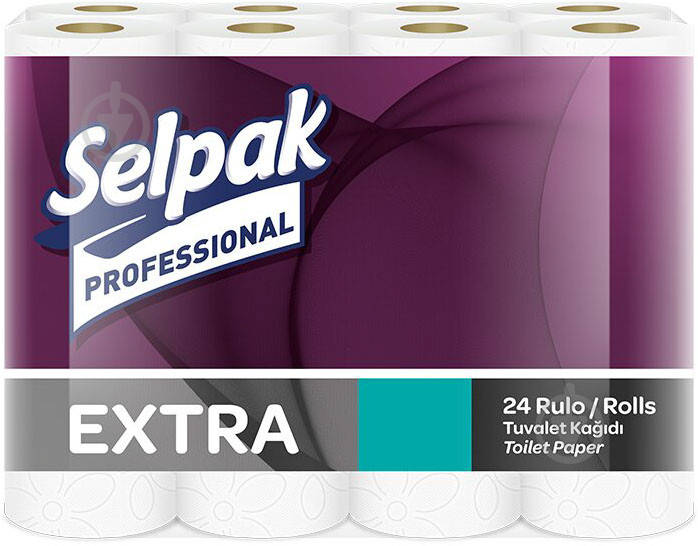 

Туалетний папір "SELPAK" 2 сл білий 24 шт/3 (18201, 83621), Белый