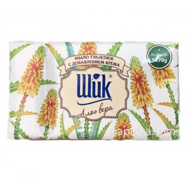 

Мыло туалетное твердое “ШИК” Алоэ Вера, экопак 5*70 г