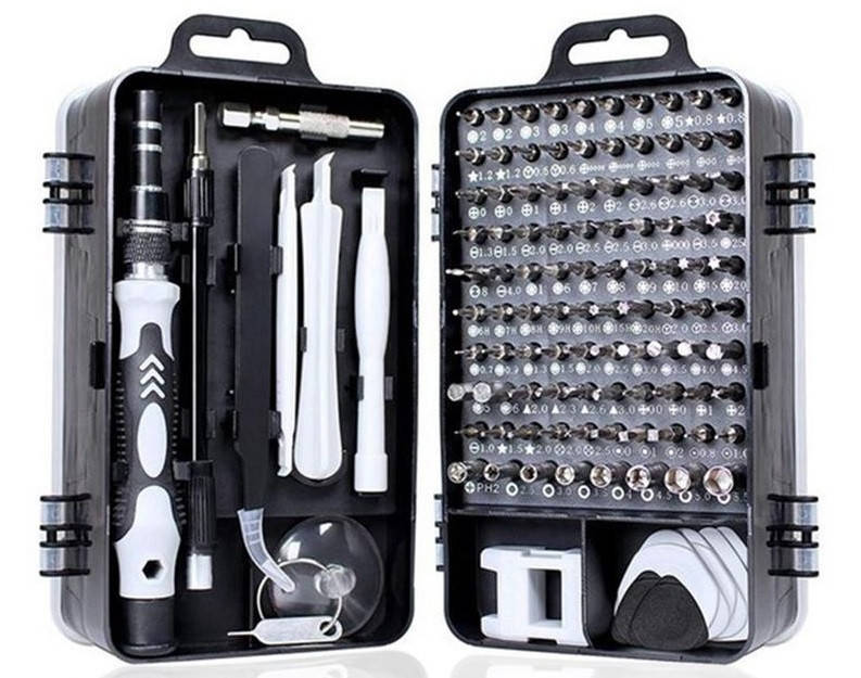 

Набор инструментов 115 в 1 для ремонта электроники, отвертка с 98 битами