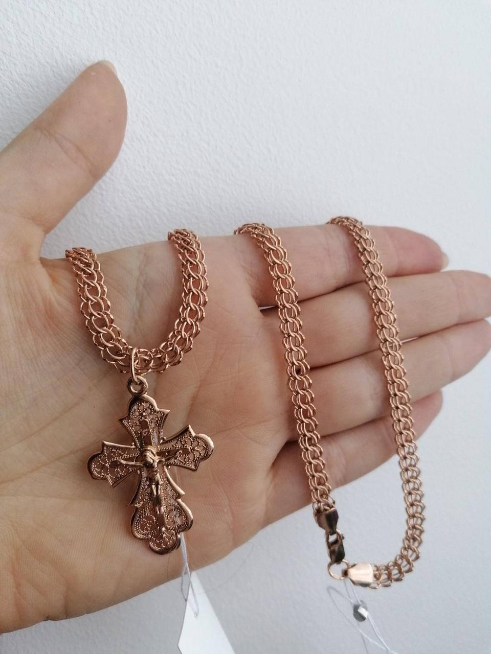 

Серебряный позолоченный крестик 925 ° пробы