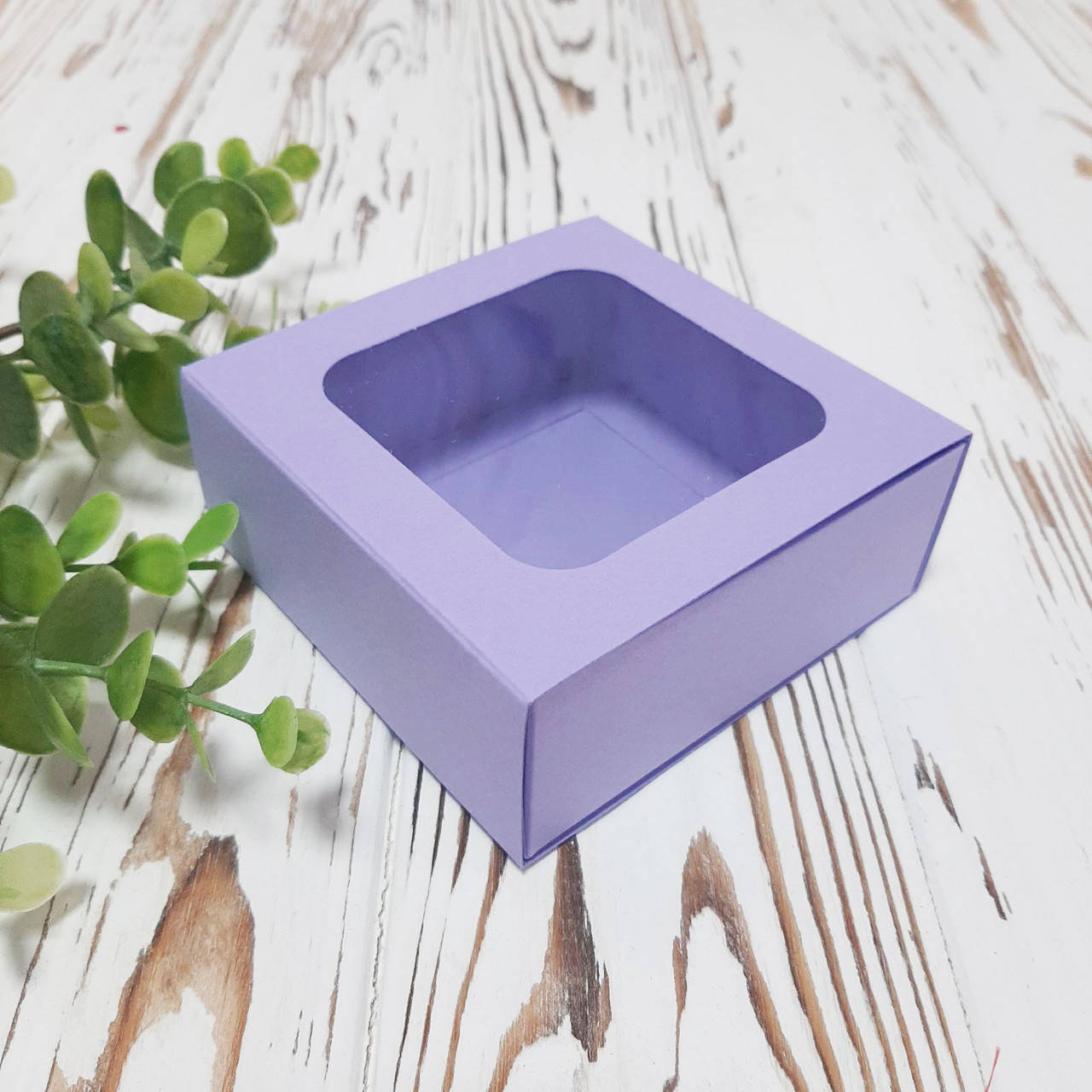 

Коробка для сувениров, подарков, украшений лавандовая 90х90х35 мм., Фиолетовый;лавандовый