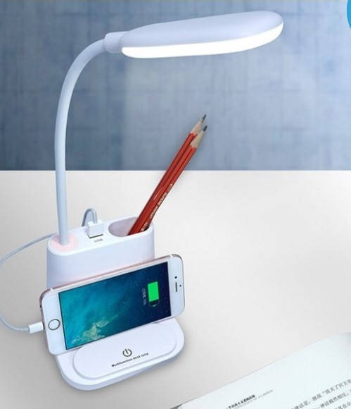 

Лампа настольная с аккумулятором и повербанком powerbank