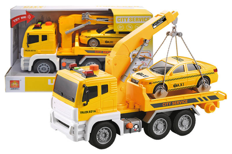 

Эвакуатор инерционный со светом и музыкой WY831A, Желтый