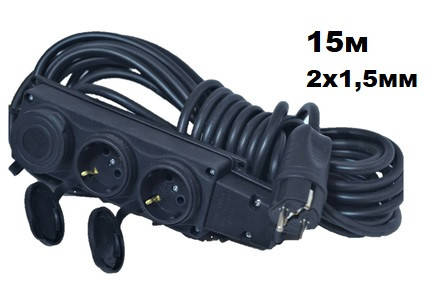 

Удлинитель-переноска колодка-вилка Феникс 15м 2х1,5мм ПРК15-3