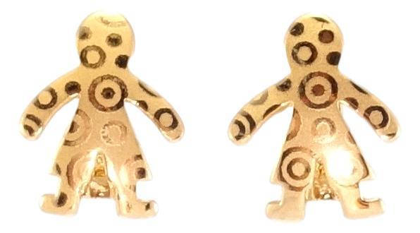 

Серьги Xuping Позолота 18K колечки "Человечки с узором напылением"