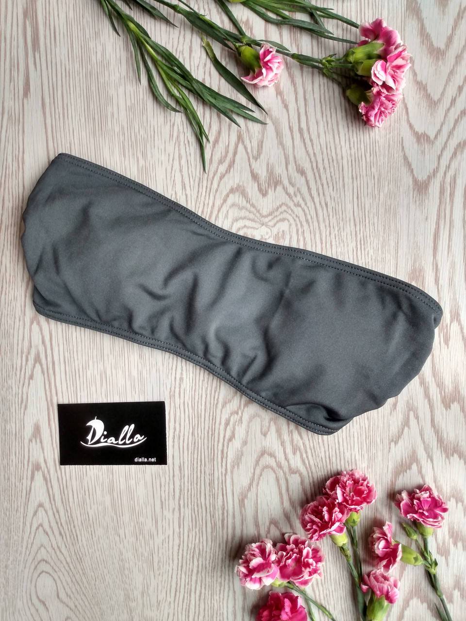 

Топ-бандо тёмно-серый купальный без чашек (чашки отдельной позицией) серии GRAPHITE M, Темно-серый