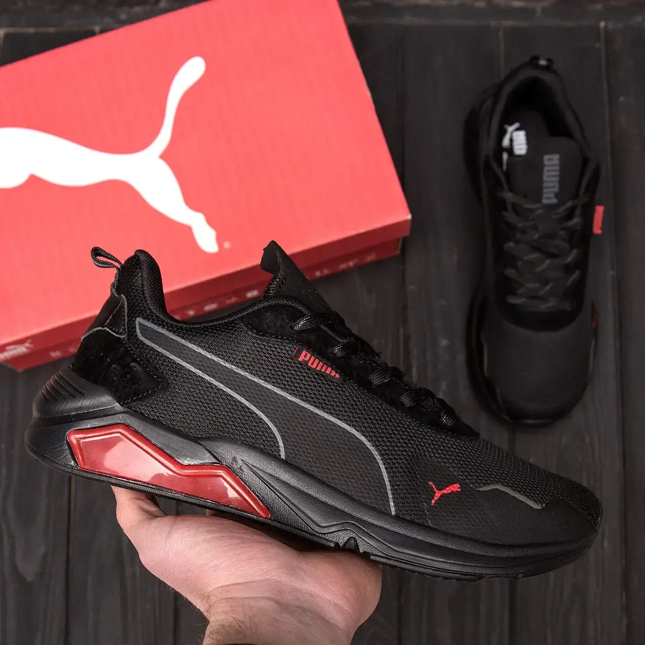 

Спортивные кроссовки мужские черного цвета PUMA (украинское производство), Черный