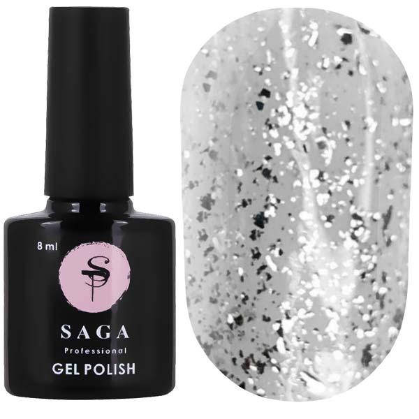 

Saga Top Leaf Silver - топ без липкого слоя с серебряными хлопьями потали, 8 мл