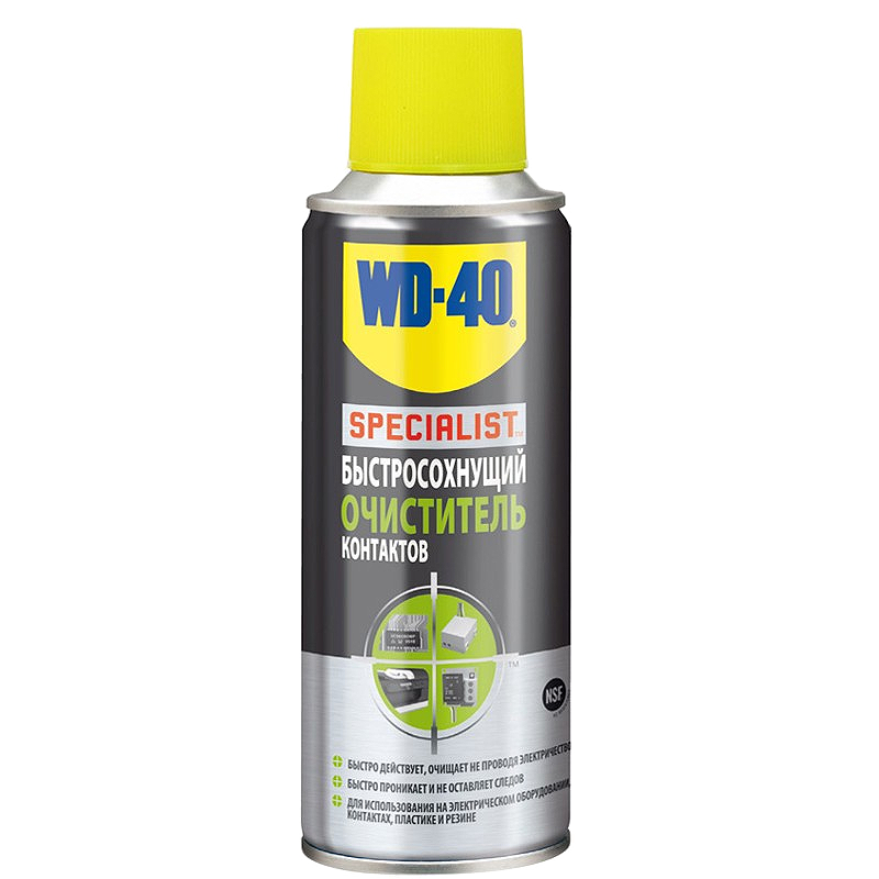 

Быстросохнущий очиститель контактов WD-40 SPECIALIST 200 мл (40) (124W700247)