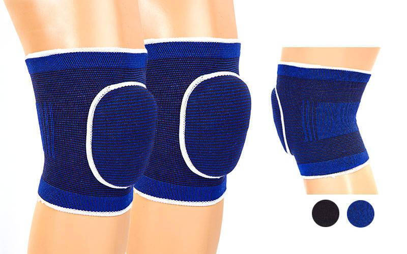 

Наколенники для танцев, гимнастики, волейбола подростковые (пара) синие и черные