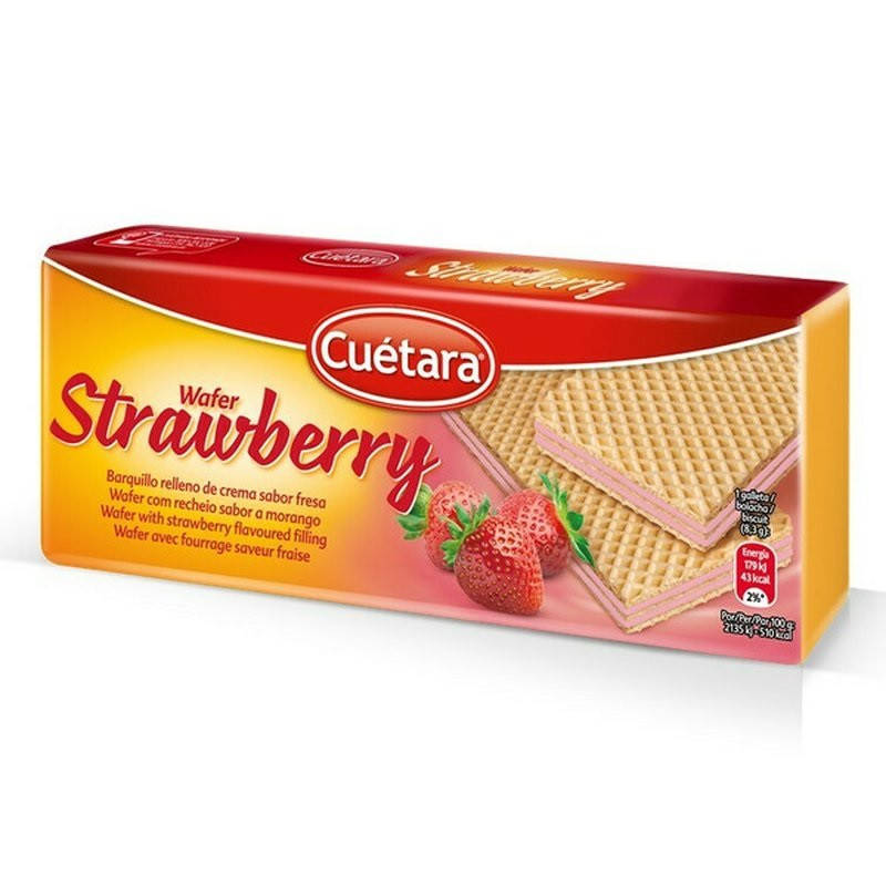 

Вафли с Клубничной Начинкой Cuetara Wafer Strawberry Куетара Стробери 150 г Испания