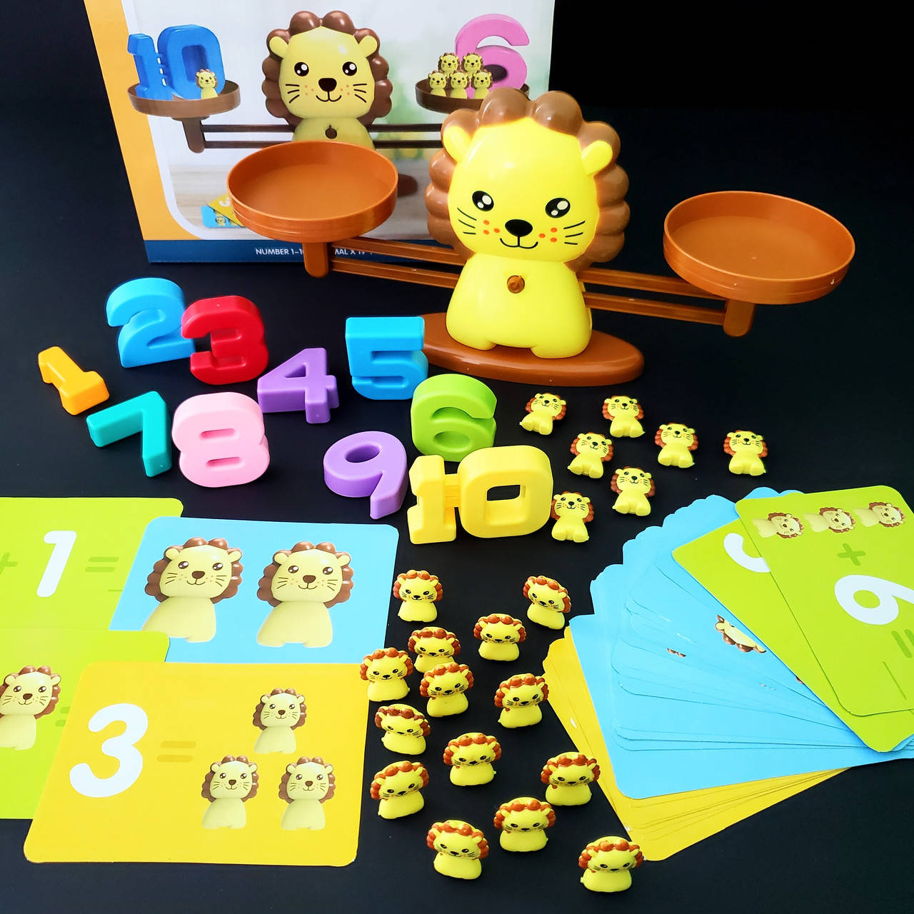 

Обучающие весы балансир Считай и проверяй Львенок, Желтый