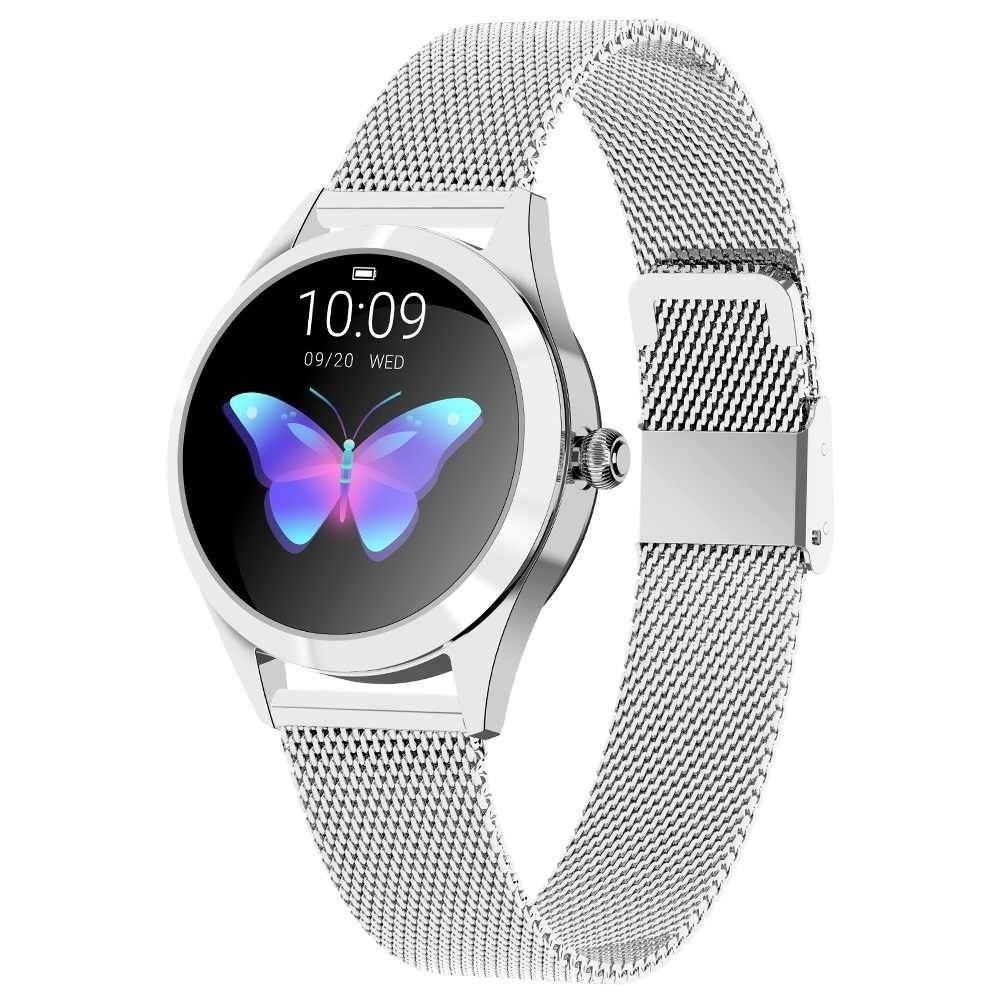 

Умные смарт-часы фитнес Smart Watch Pro KW10 (Тонометр, пульс) серебро сталь