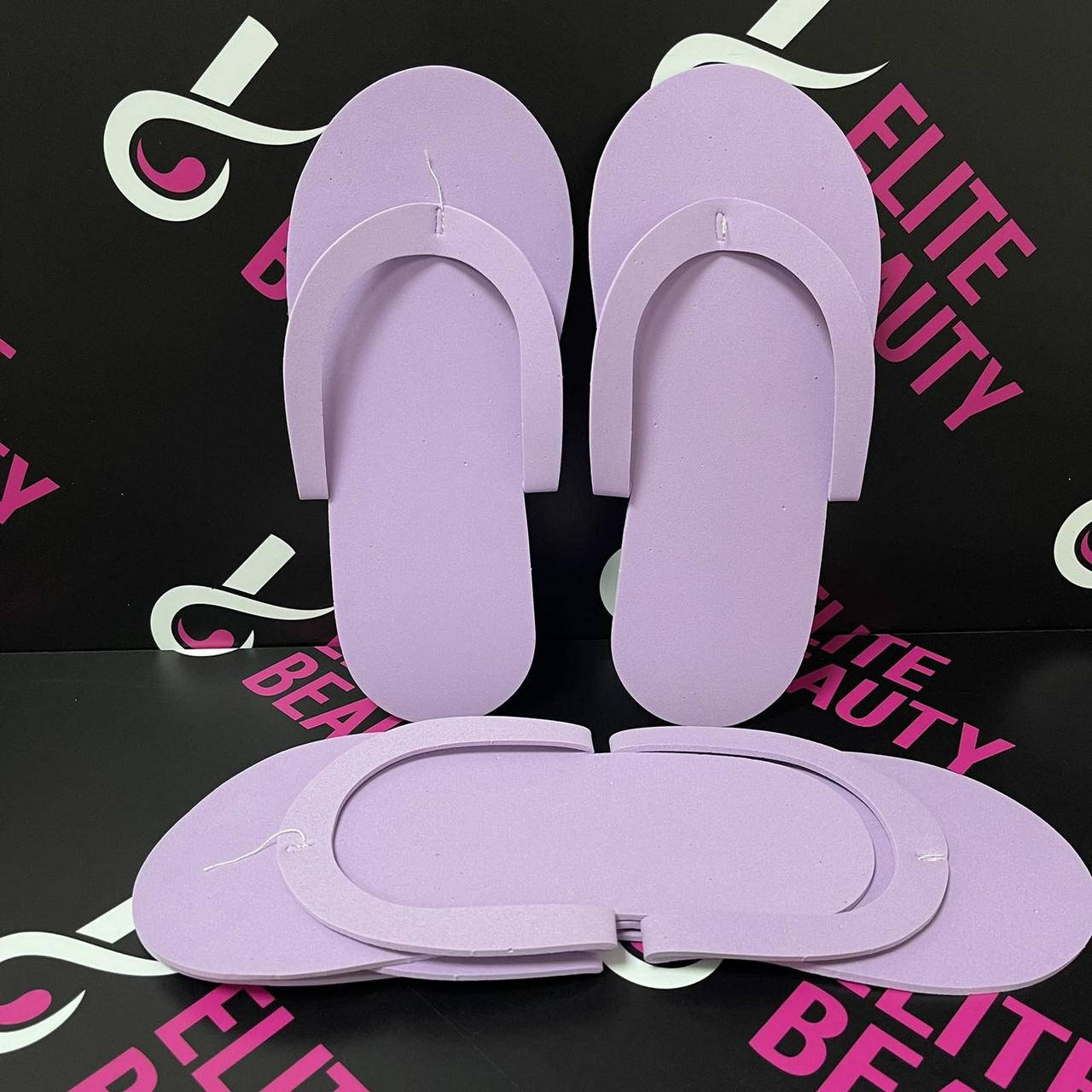 

Тапочки вьетнамки одноразовые 12 пар (сиреневый)