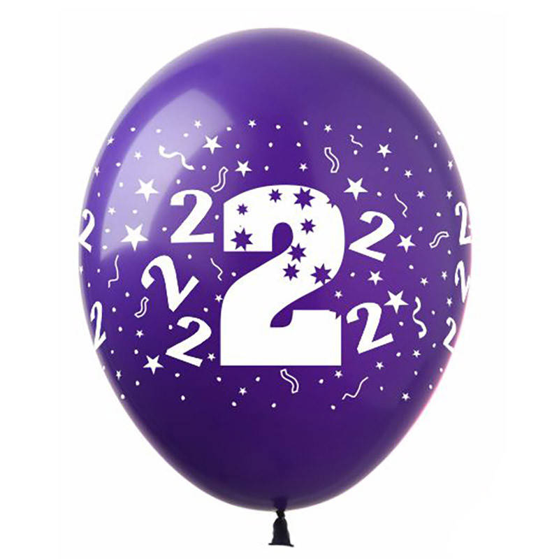 

Латексные воздушные шарики Цифра 2 10шт/уп SDR-16 ArtShow, Фиолетовый