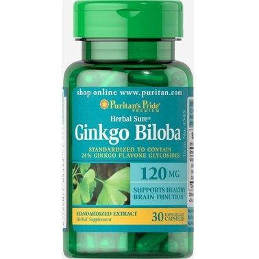 

Гинкго Билоба, Ginkgo Biloba, Puritan's Pride, пробная, 120 мг, 30 капсул (PTP-04545)