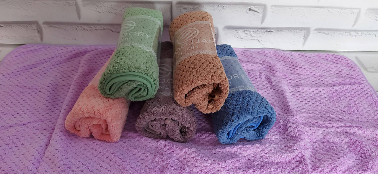 

Полотенце 75х35 см.с петелькой для рук и кухни микрофибра, Разные цвета