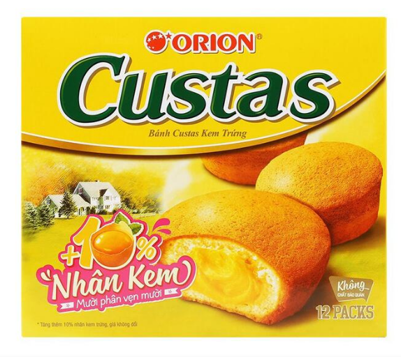 

Кексы с начинкой ORION Custas 282g 12 packs (Вьетнам)