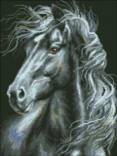 

АМС-128. Алмазная мозаика Красавец 30х40см