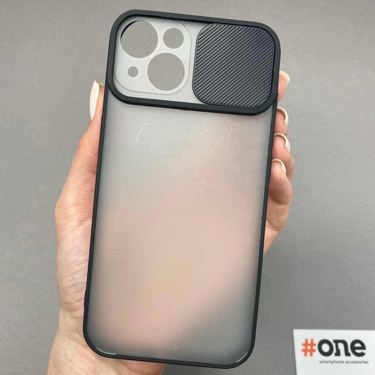 

Чехол для Apple iPhone 13 со шторкой защитой для камеры матовый чехол на телефон айфон 13 черный