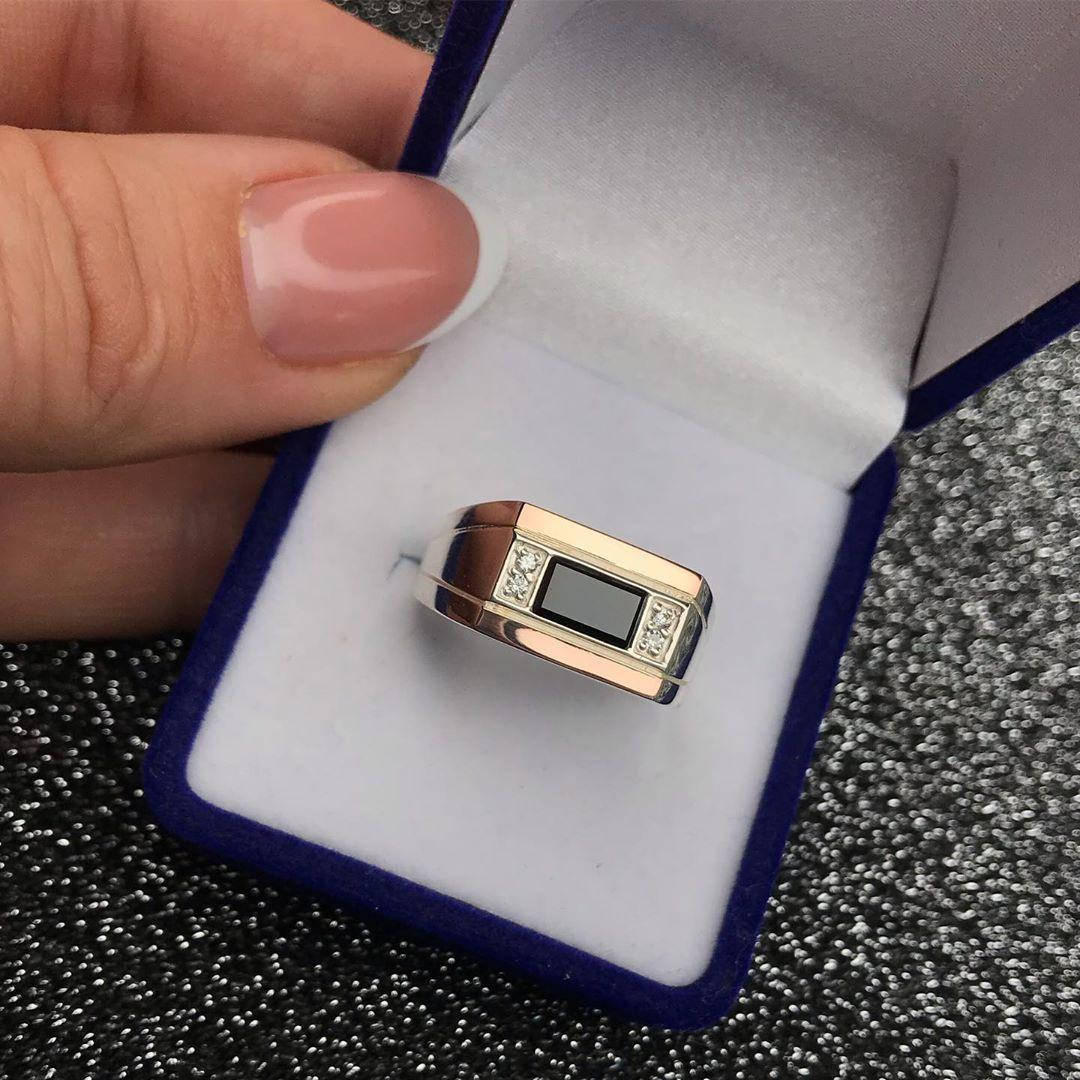 

Мужская печатка из серебра 925 пробы *кольцо Давида* 21