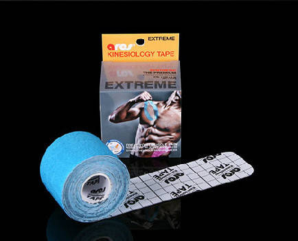 

Корейский кинезио тейп ARES TAPE EXTREME 5м, голубой