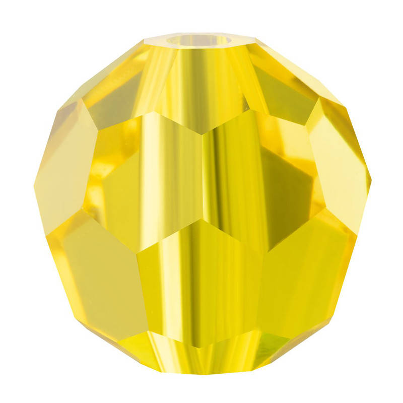

Круглые хрустальные бусины Preciosa (Чехия)  Citrine, Желтый