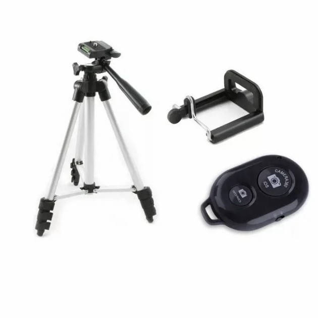 

Штатив для телефона и камеры с держателем, трипод тренога с пультом Bluetooth DK-3888