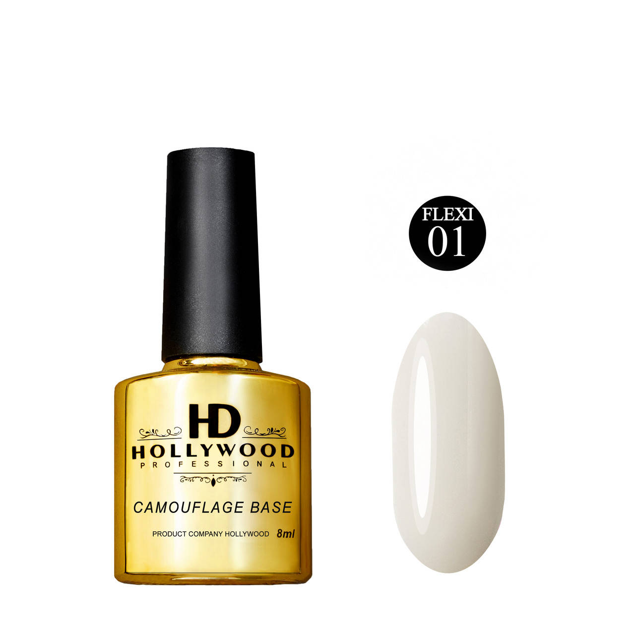 

База Камуфляжная Flexi 01 Молочный HD Hollywood 8 ml