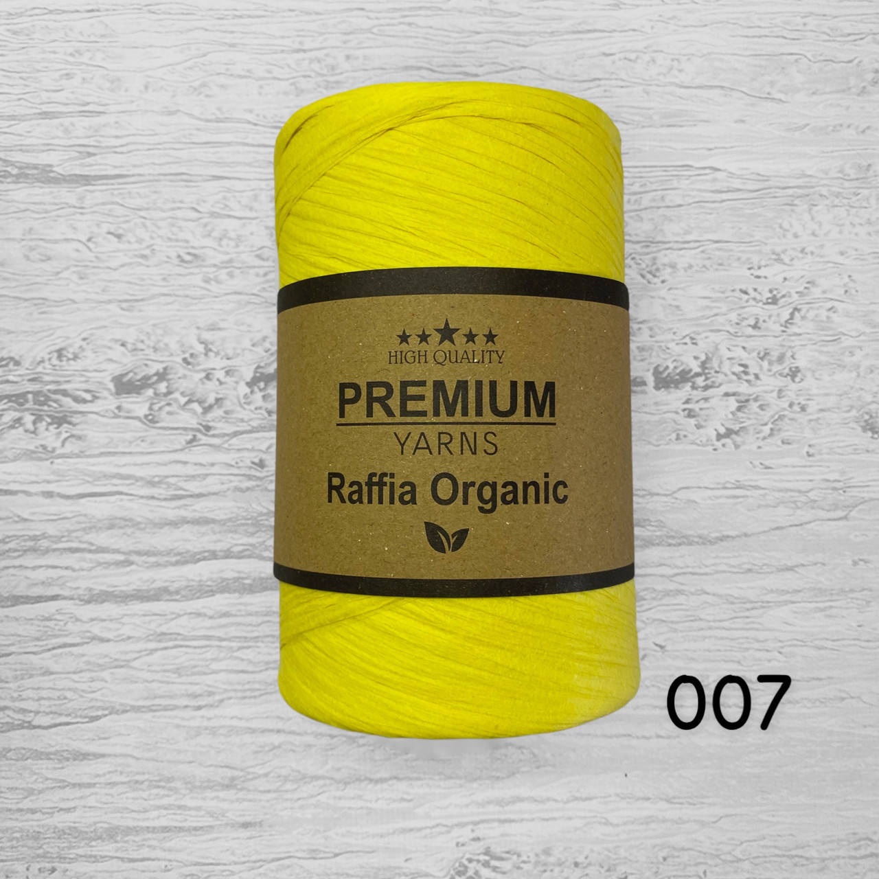 

Premium Yarns Raffia Organic / Раффія Органік 007, желтый