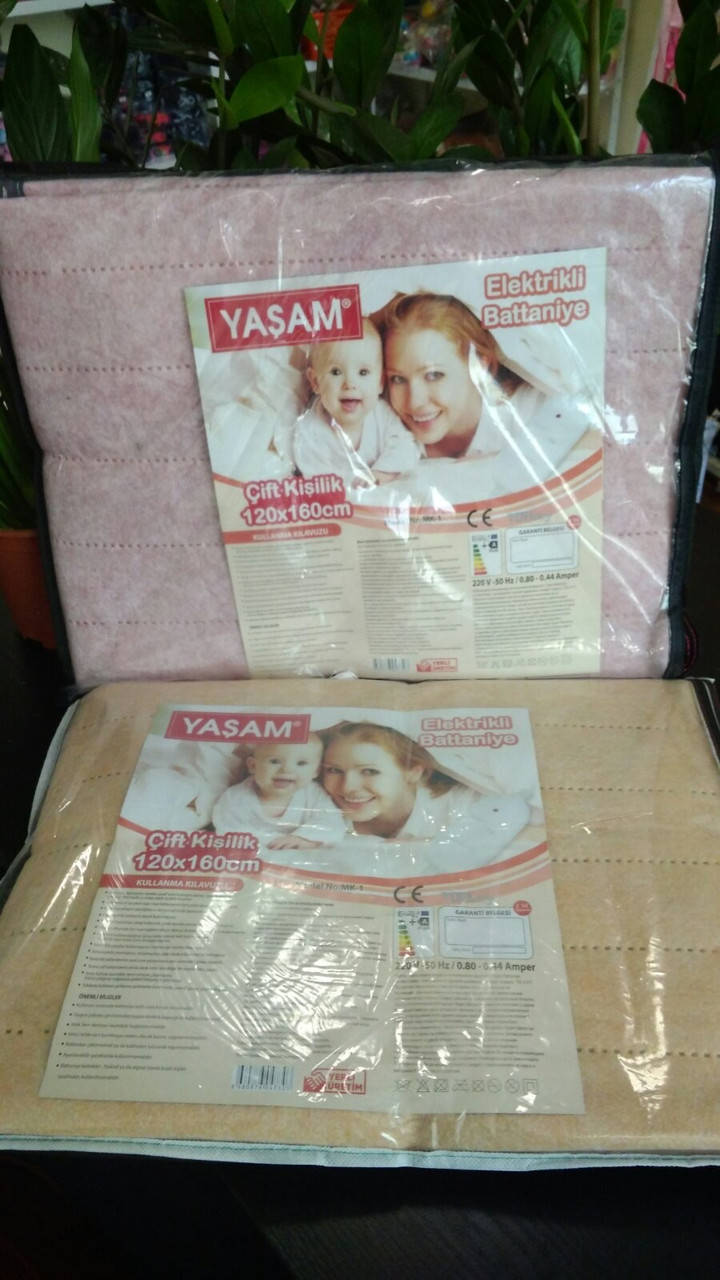 

Электропростынь Турция YASAM 120x160 байка, простынь с подогревом бежевая